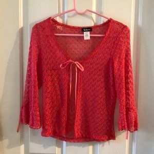 Taboo Reddish/Orange Colored Lace Jacket